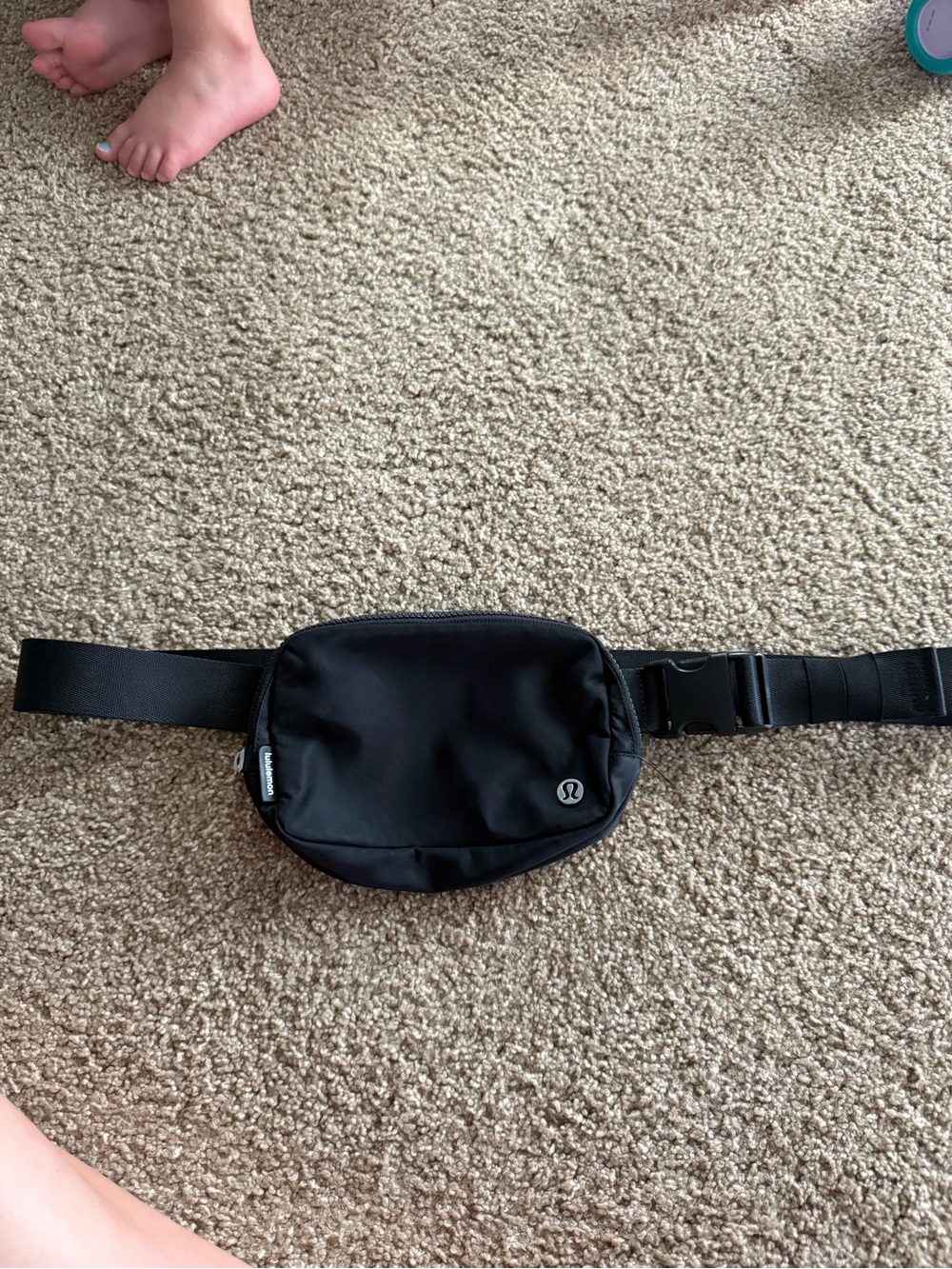 lululemon athletica Black Belt Bag with Subtle Logo